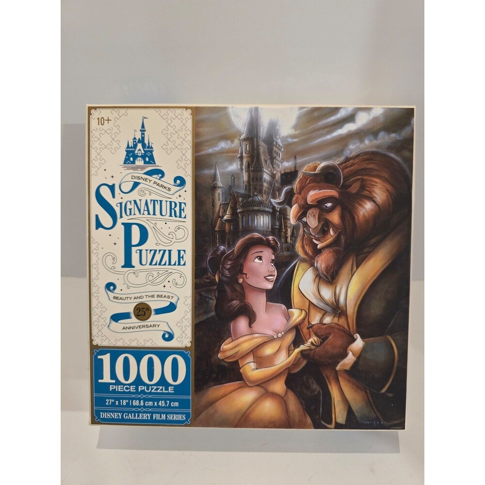 Disney Parks Signature Puzzle Beauty and the Beast 1000 Piece 25th Anniversary